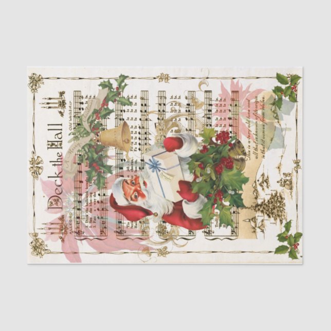 Papier Mousseline Deck the Halls (Recto)