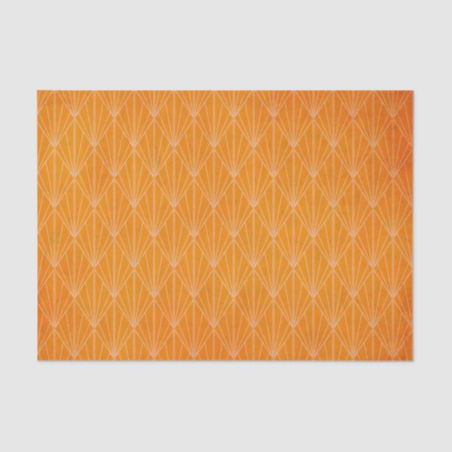 Papier Mousseline Déco Art Déco Orangé (Recto)