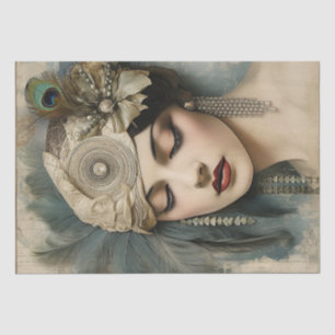 Papier Mousseline Déco de Fille Flapper des années 1920