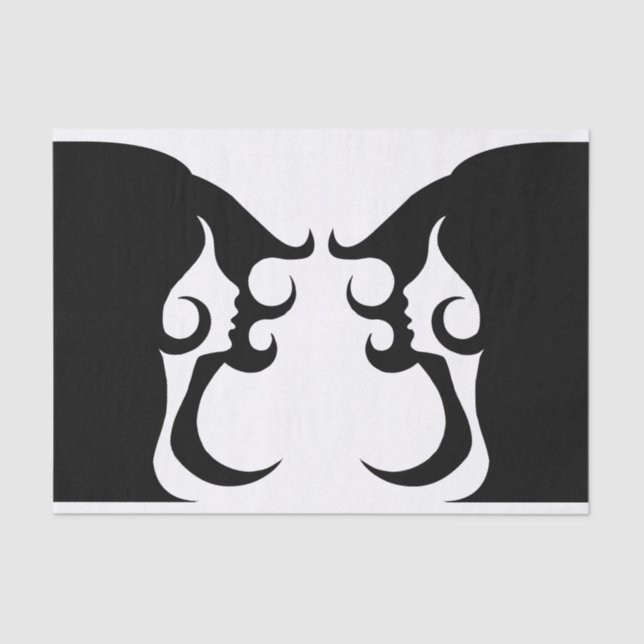 Papier Mousseline Deco mod woman (Recto)