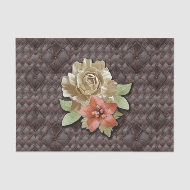 Papier Mousseline Décor académique en cuir 3D (Recto)