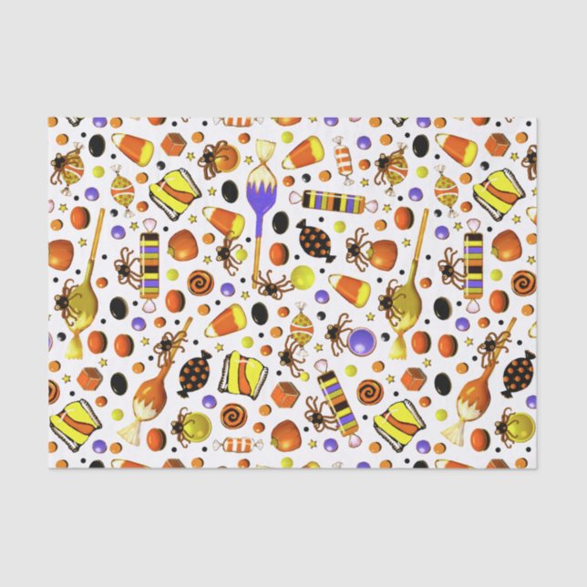 Papier Mousseline Décor de fête d'Halloween (Recto)