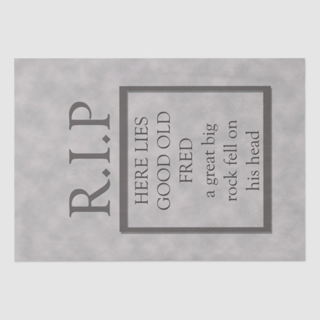 Papier Mousseline Décor de la page de découpage Fred Toumbstone Hall (Recto)