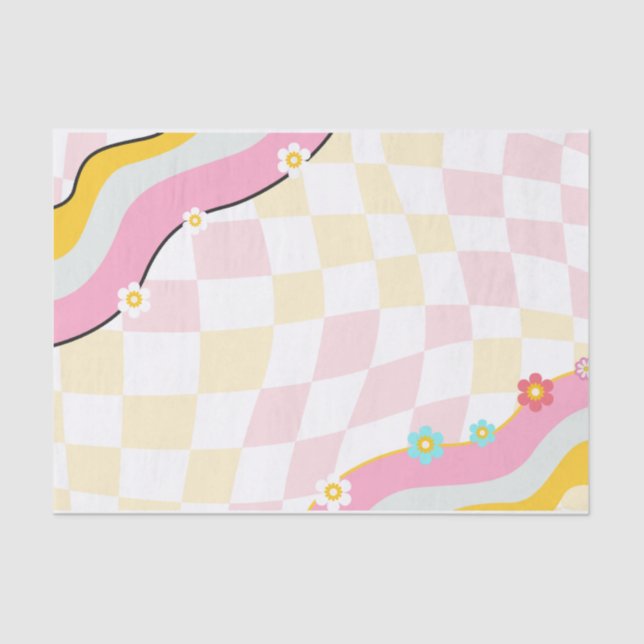 Papier Mousseline Décoration de fête de bachelorette Groovy et alcoo (Recto)