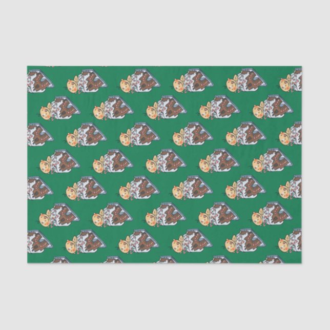 Papier Mousseline Décoration d'une Chambre de pain d'épice pour Noël (Recto)