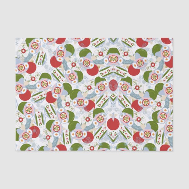 Papier Mousseline Décorations rétro Arbre de Noël (Recto)