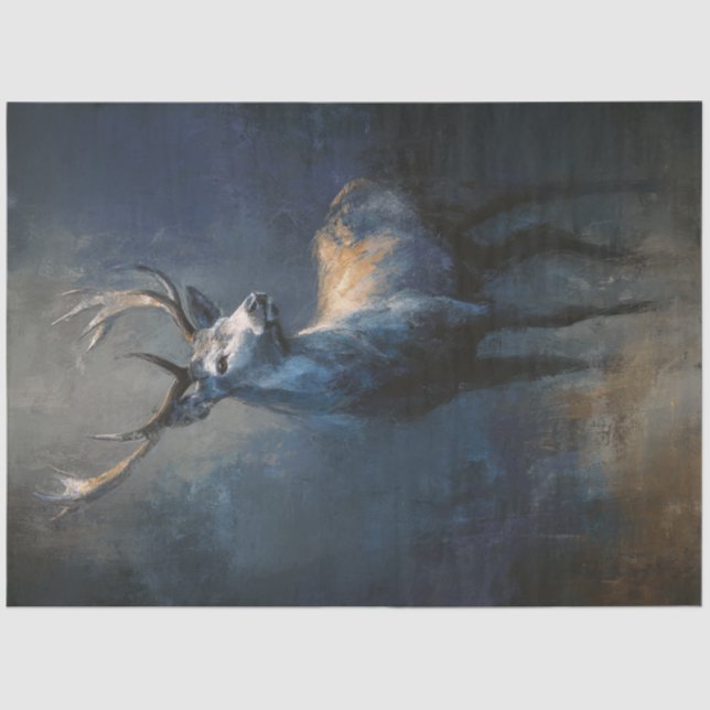 Papier Mousseline Découpage 11 Bécasseaux de cerfs de Pointe de Sauv (Recto)