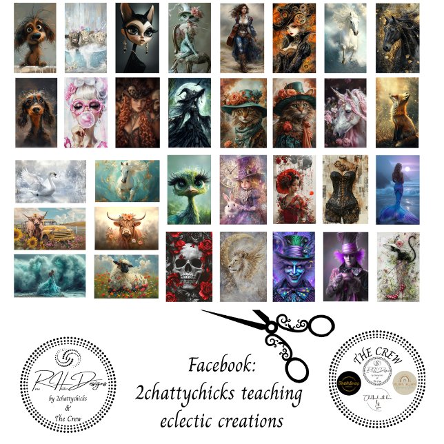 Papier Mousseline Decoupage 32 Designs 3x5 Inches Collage Scrapbook (Créateur téléchargé)