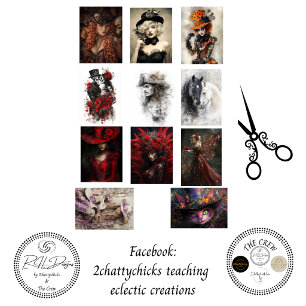 Papier Mousseline Découpage 5x7 Bouffons Steampunk Pirates & Plus