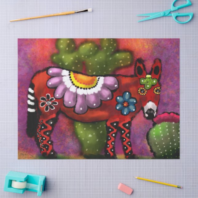 Papier Mousseline Découpage à dos d'âne du sud-ouest lunaire (Artisanat)