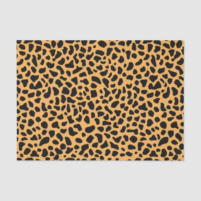 Papier Mousseline Découpage à motif animal guépard chic (Recto)