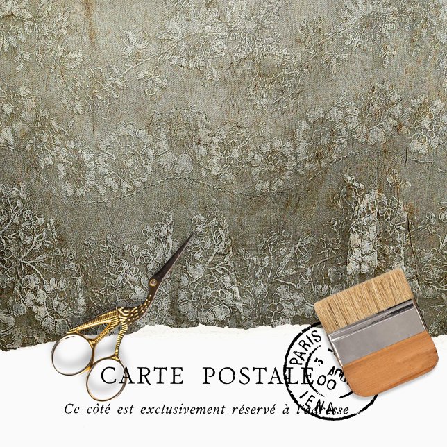 Papier Mousseline Découpage à texture de dentelle couleur crème rust (Créateur téléchargé)