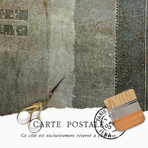 Papier Mousseline Découpage à texture en détresse gris rustique vint