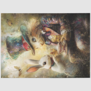 Papier Mousseline Découpage Alice Aventures Rabbit Art numérique