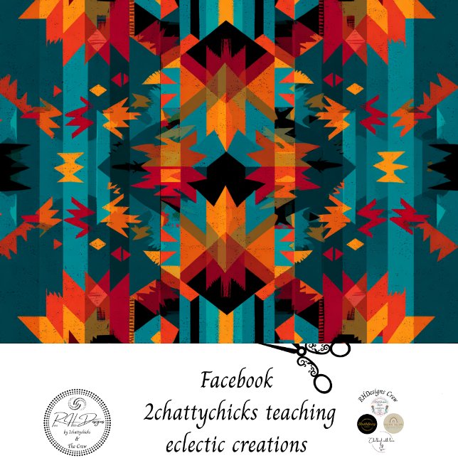 Papier Mousseline Découpage American Indian Symétrique Tapestry Art (Créateur téléchargé)