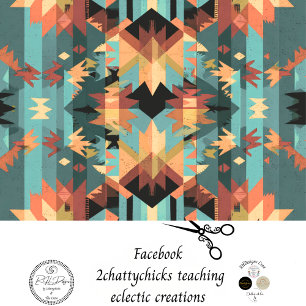 Papier Mousseline Découpage American Indian Textile Art
