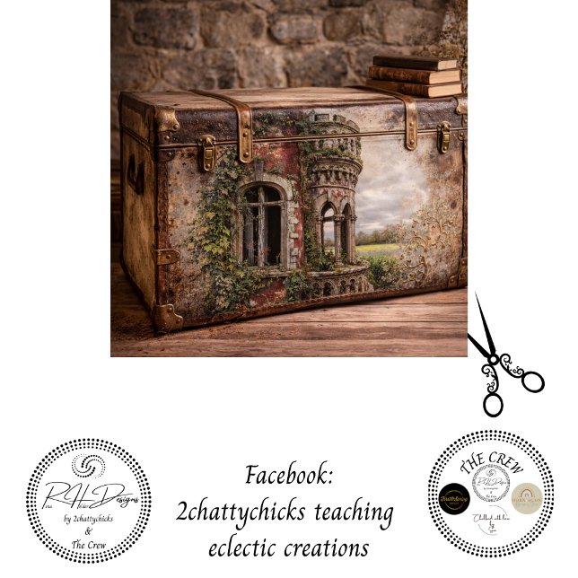 Papier Mousseline Decoupage Ancient Irish Castle Overgrown Ivy  (Créateur téléchargé)