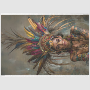 Papier Mousseline Découpage Aponi Indien Américain signifiant Papill