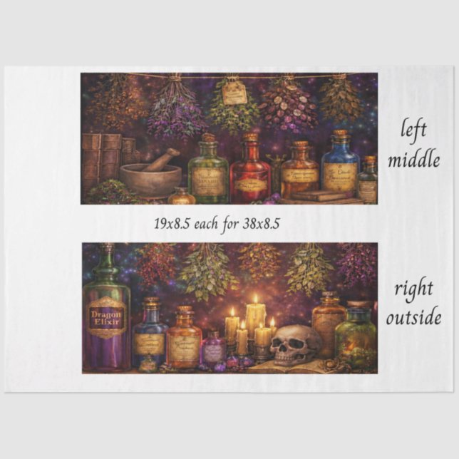 Papier Mousseline Decoupage Apothecary Sign  (Recto)