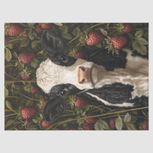 Papier Mousseline Découpage Arrière - plan de fraise de veau adorabl