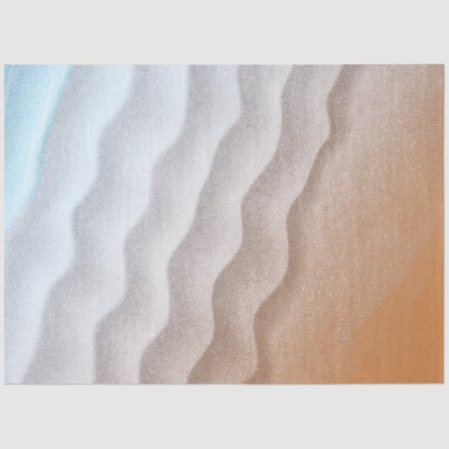 Papier Mousseline Découpage Arrière - plan d'eau de sable (Recto)