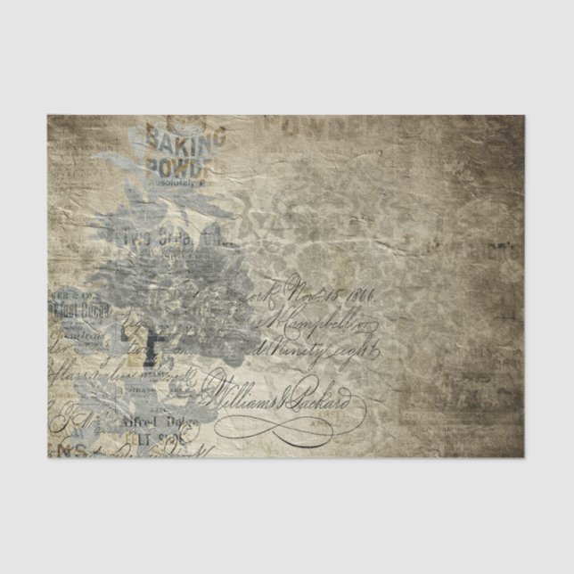 Papier Mousseline Découpage Arrière - plan vintage (Recto)