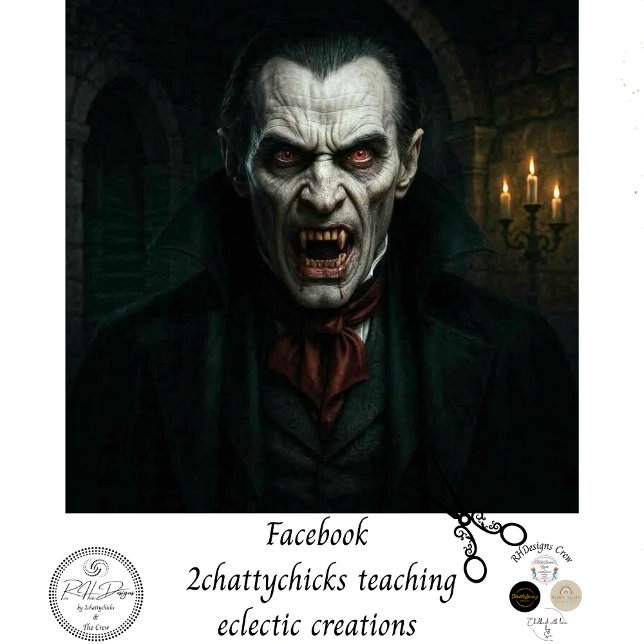 Papier Mousseline Découpage Art vampire gothique (Créateur téléchargé)