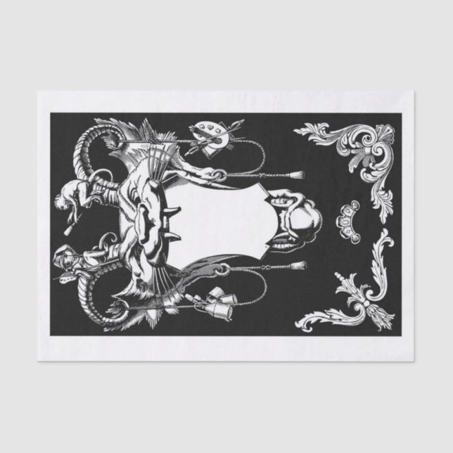 Papier Mousseline Découpage artistique classique de Gargoyle (Recto)