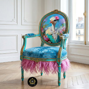 Papier Mousseline Découpage artistique d'autruche florale printanièr