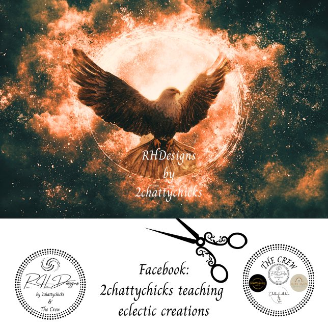 Papier Mousseline Découpage Atmosphère cosmique Aigle Aigle se propa (Créateur téléchargé)