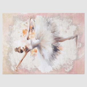 Papier Mousseline Découpage Ballerina Watercolor