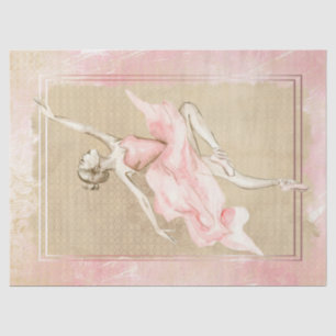 Papier Mousseline Découpage Ballerina Watercolor
