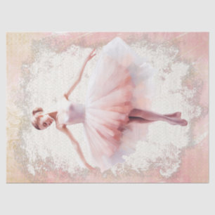 Papier Mousseline Découpage Ballerina Watercolor