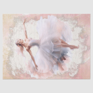 Papier Mousseline Découpage Ballerina Watercolor