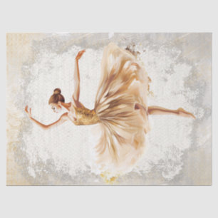 Papier Mousseline Découpage Ballerina Watercolor
