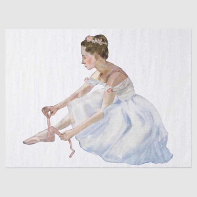 Papier Mousseline Découpage Ballerina Watercolor (Recto)