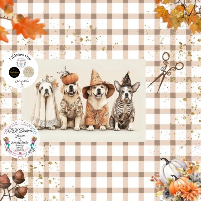 Papier Mousseline Découpage Beurre d'arachide & Amis Doggie Hallowee (Créateur téléchargé)