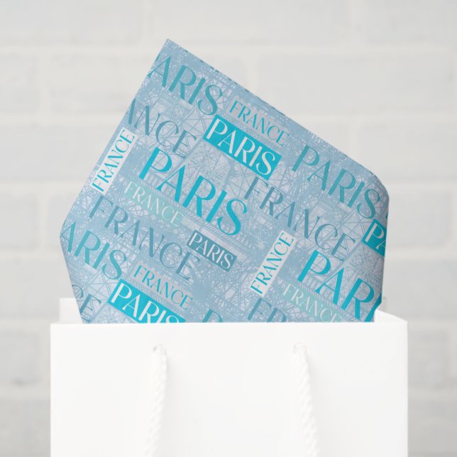 Papier Mousseline Découpage Bleu de Paris (Sac cadeau)