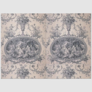 Papier Mousseline Découpage bleu et blanc de la toile Victoria antiq
