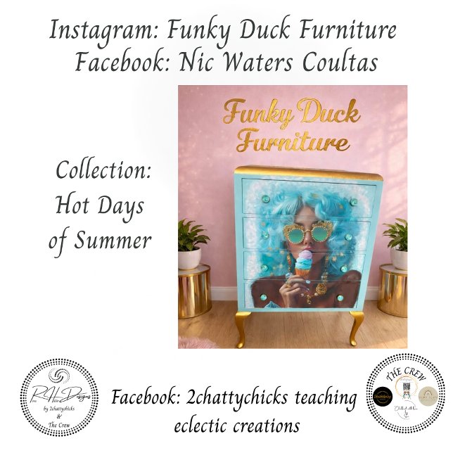 Papier Mousseline Decoupage Bold Summer Vibes Sun Kissed Treats (Créateur téléchargé)