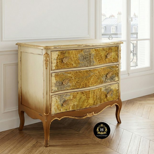 Papier Mousseline Découpage botanique vintage Jaune Français Rustiqu (Créateur téléchargé)