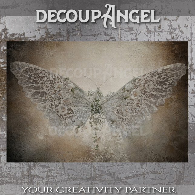 Papier Mousseline Découpage brodé de la texture de papillon (Créateur téléchargé)