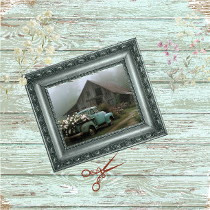 Papier Mousseline Découpage Camion Vintage Bloom Hauler Barne Champ