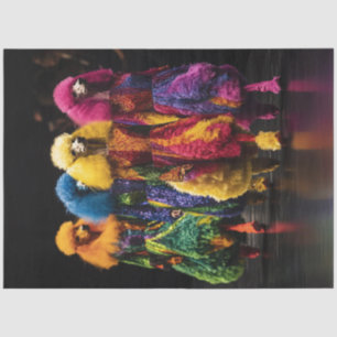 Papier Mousseline Découpage Canines colorées de Coy Whimsical