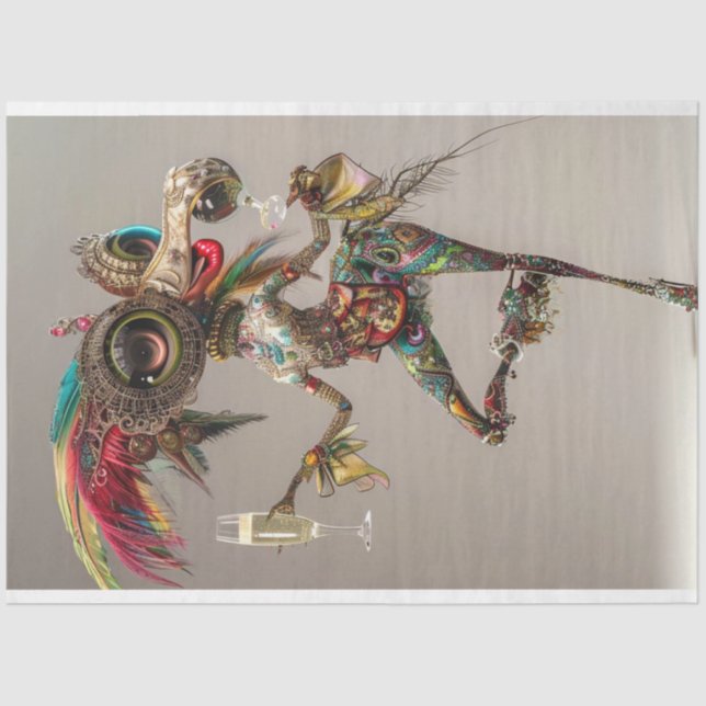 Papier Mousseline Découpage Caractère Imaginaire lunaire Wackadoodle (Recto)