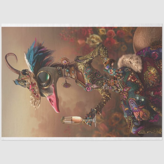 Papier Mousseline Découpage caractère Whimsical Wackadoodle Lady (Recto)