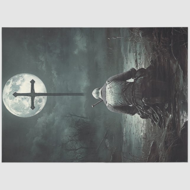 Papier Mousseline Découpage Célébration de Pâques du Guerrier chréti (Recto)