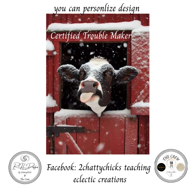 Papier Mousseline Découpage Certifié Trouble Maker Ferme de vaches d (Créateur téléchargé)