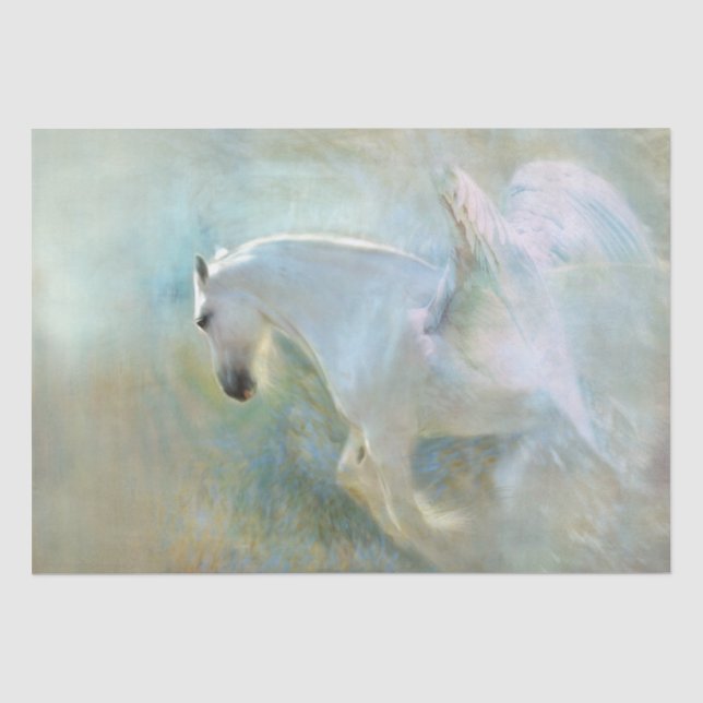 Papier Mousseline Découpage Cheval Pegasus Étonnant (Recto)