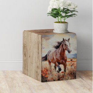 Papier Mousseline Découpage Cheval sauvage Brown et noir